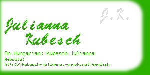 julianna kubesch business card